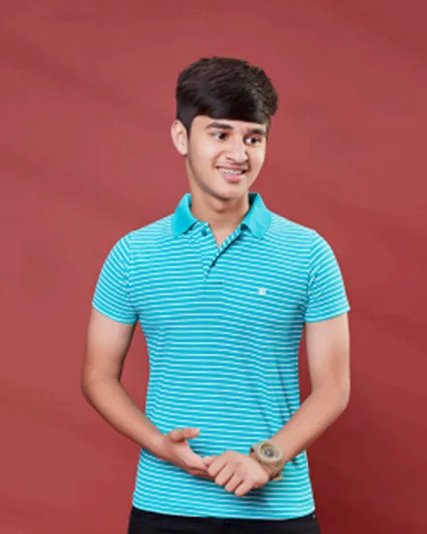 Kids' striped polo